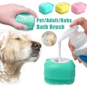 BlueTarg Suds & Scrub Shampoo-Dispensing Brush