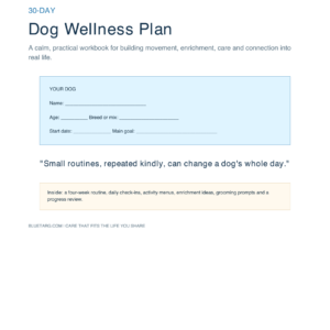 30-Day Dog Wellness Plan & Progress Workbook