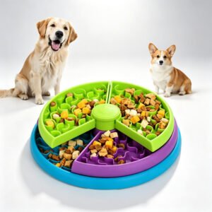 BlueTarg 3-in-1 Interactive Dog Puzzle Feeder — Slow Feeder, Lick Mat & Foraging Toy