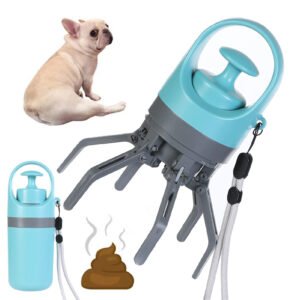 BlueTarg 2-in-1 Dog Pooper Scooper with Built-in Waste Bag Dispenser
