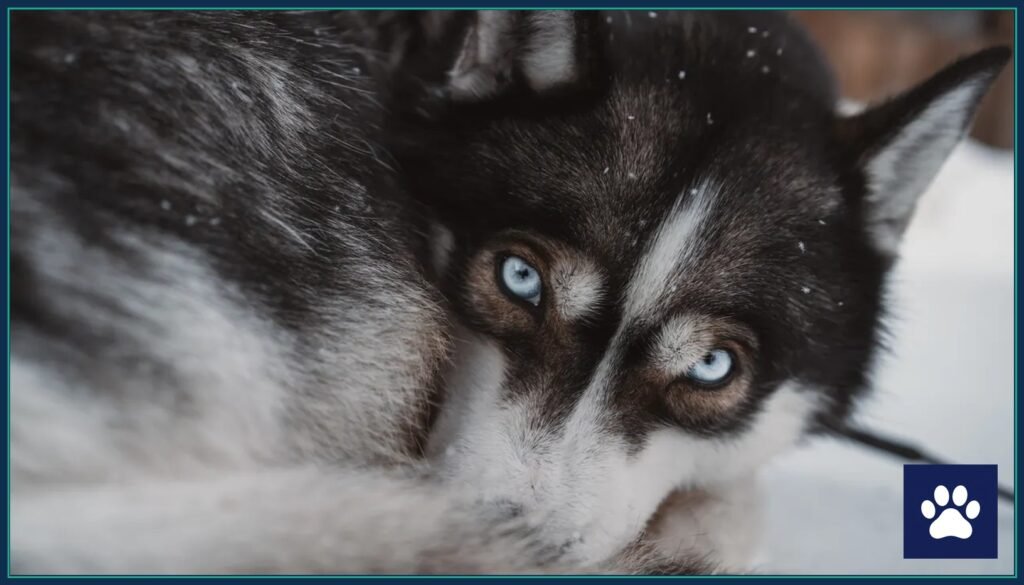 Poodle-husky mix in snowy Alaska wilderness — LouLou survived 50 hours after an avalanche wearing an Apple AirTag